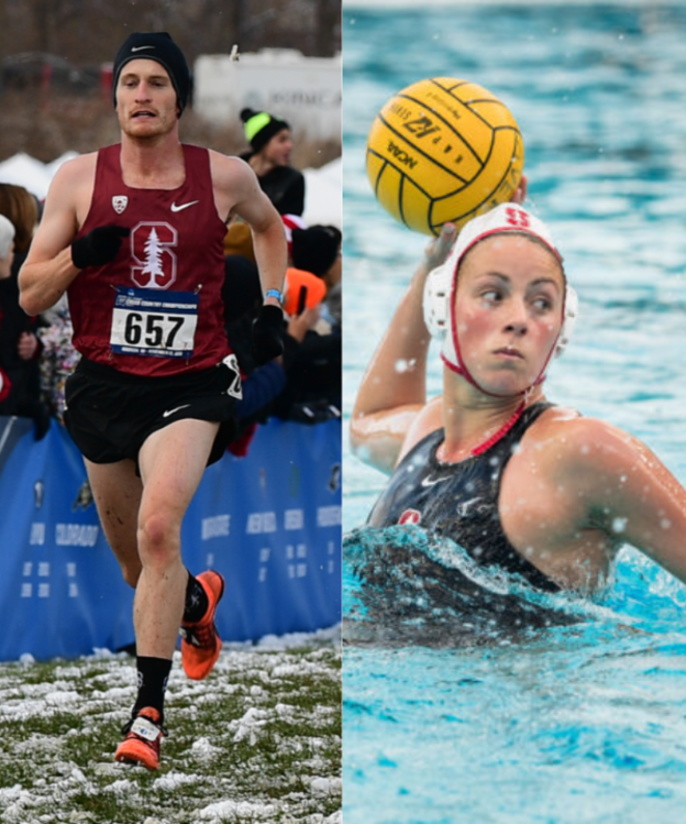 Kat Klass (water polo) and Alex Ostberg (Cross country)